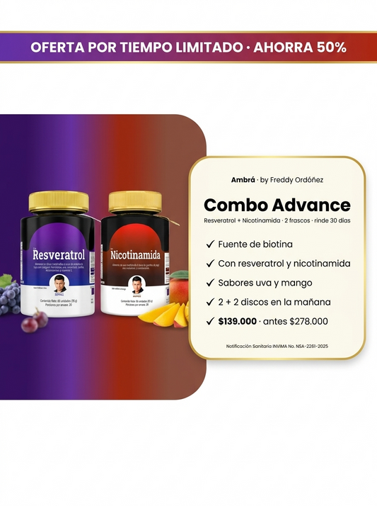 Combo Advance: Resveratrol + Nicotinamida NAD VENTA ORGANICA FREDDY