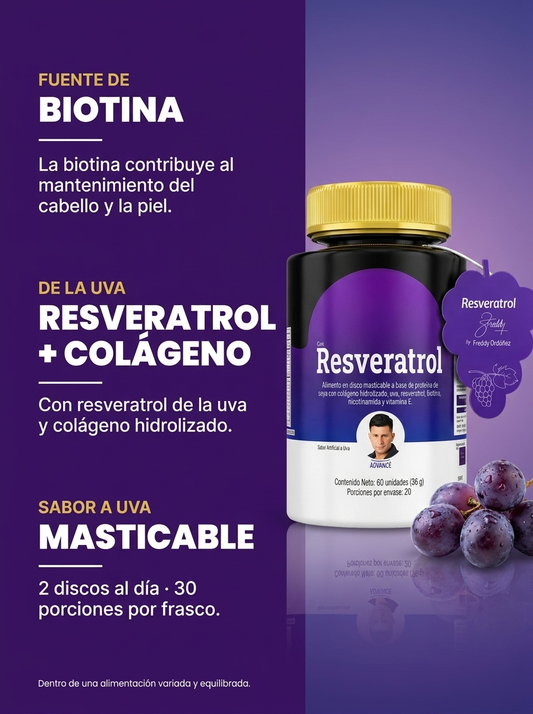 Resveratrol con Colágeno y Biotina | AMBRA Formula
